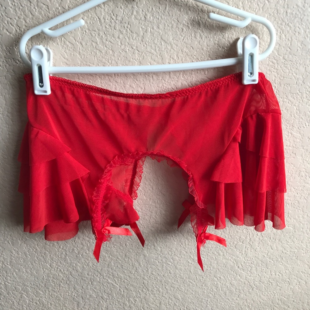 Vintage Lingerie Red Skirt